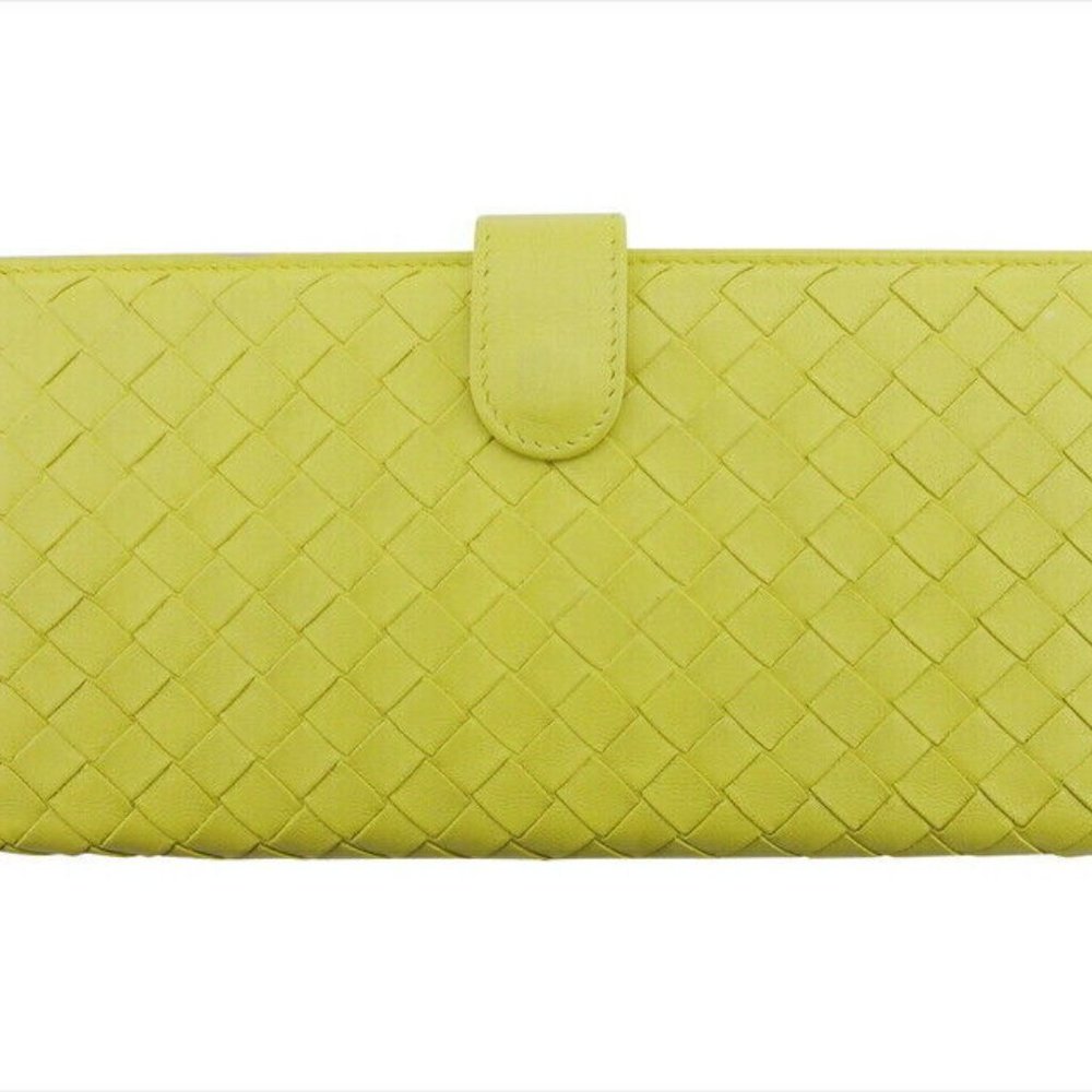 BOTTEGA VENETA Long Wallet Intrecciato Leather Authentic - Picture 1 of 11